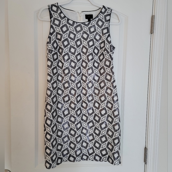 BR BANANA REPUBLIC FULLY SEQUINED GEOMETRIC PATTERN NYE DRESS SIZE 2 - Picture 11 of 11